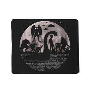 Bigfoot Loch Ness Monster Mothman And Aliens! Funny Cryptid Mousepad