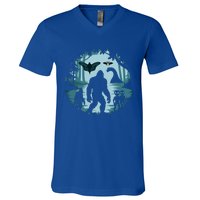 Bigfoot Loch Ness Monster Ufo And Aliens! V-Neck T-Shirt