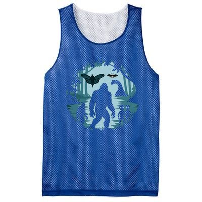 Bigfoot Loch Ness Monster Ufo And Aliens! Mesh Reversible Basketball Jersey Tank