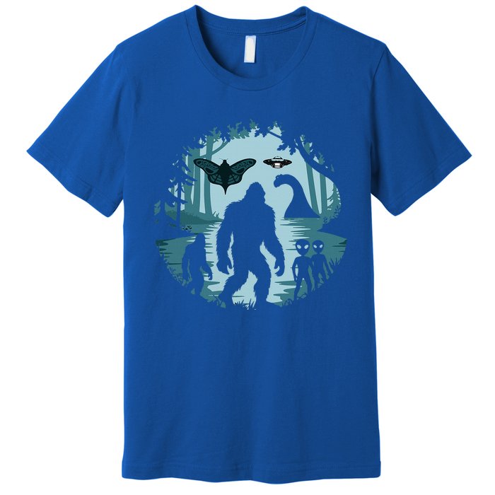 Bigfoot Loch Ness Monster Ufo And Aliens! Premium T-Shirt