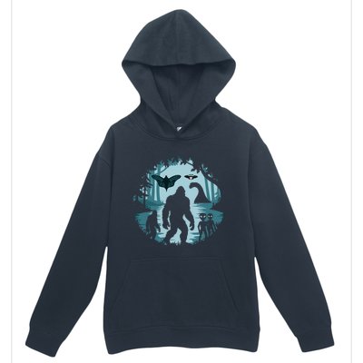 Bigfoot Loch Ness Monster Ufo And Aliens! Urban Pullover Hoodie