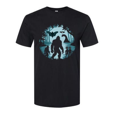 Bigfoot Loch Ness Monster Ufo And Aliens! Softstyle CVC T-Shirt