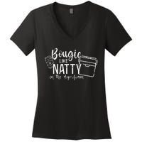 Bougie Like Natty In The Styrofoam Dad Bod Beer Humor Women's V-Neck T-Shirt