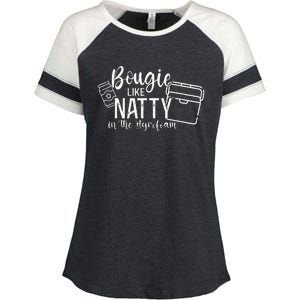 Bougie Like Natty In The Styrofoam Dad Bod Beer Humor Enza Ladies Jersey Colorblock Tee