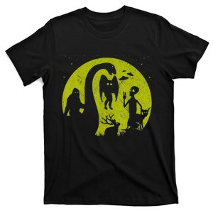 Bigfoot Loch Ness Monster And Mothman Ufos Chupacabra Alien T-Shirt