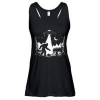 Bigfoot Loch Ness Monster & Ufo Alien Spaceship Ladies Essential Flowy Tank