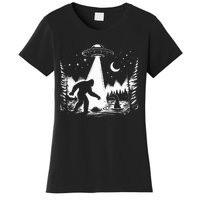 Bigfoot Loch Ness Monster & Ufo Alien Spaceship Women's T-Shirt