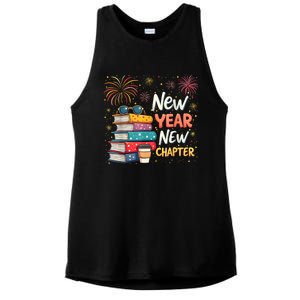 Book Lover New Year New Chapter Happy New Year 2025 Ladies PosiCharge Tri-Blend Wicking Tank