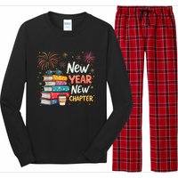 Book Lover New Year New Chapter Happy New Year 2025 Long Sleeve Pajama Set