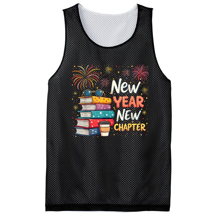 Book Lover New Year New Chapter Happy New Year 2025 Mesh Reversible Basketball Jersey Tank