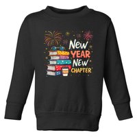 Book Lover New Year New Chapter Happy New Year 2025 Toddler Sweatshirt