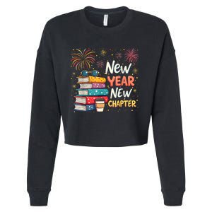 Book Lover New Year New Chapter Happy New Year 2025 Cropped Pullover Crew