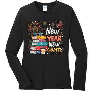 Book Lover New Year New Chapter Happy New Year 2025 Ladies Long Sleeve Shirt