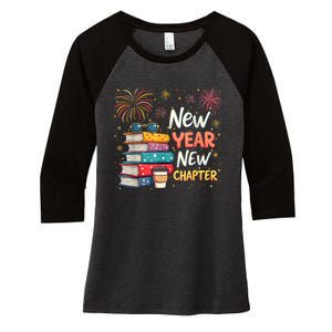 Book Lover New Year New Chapter Happy New Year 2025 Women's Tri-Blend 3/4-Sleeve Raglan Shirt