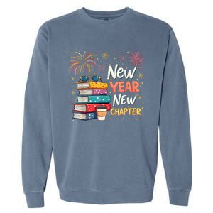 Book Lover New Year New Chapter Happy New Year 2025 Garment-Dyed Sweatshirt