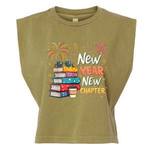 Book Lover New Year New Chapter Happy New Year 2025 Garment-Dyed Women's Muscle Tee