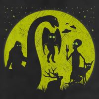Bigfoot Loch Ness Monster And Mothman Ufos Chupacabra Alien 7 Panel Mesh Trucker Snapback Hat