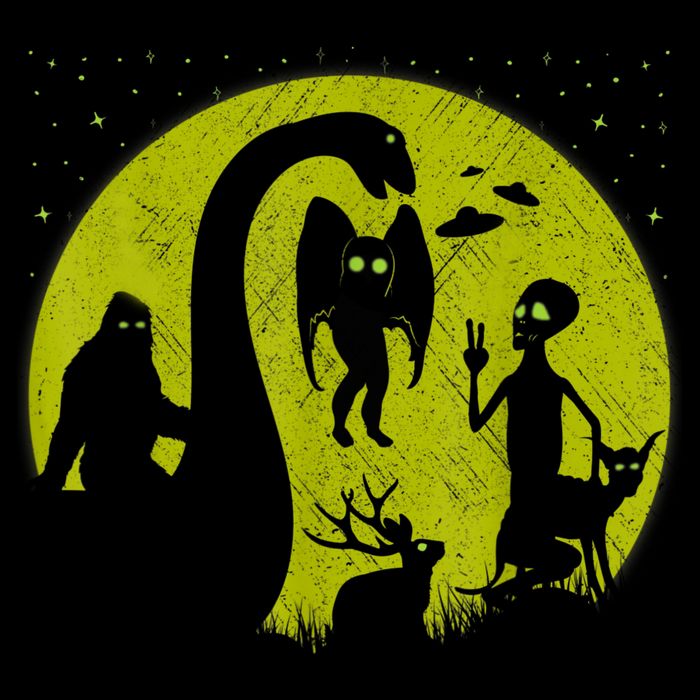 Bigfoot Loch Ness Monster And Mothman Ufos Chupacabra Alien Cooling Performance Crew T-Shirt