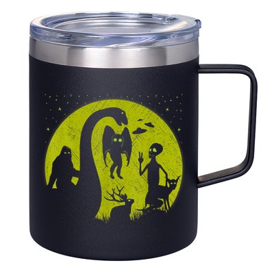 Bigfoot Loch Ness Monster And Mothman Ufos Chupacabra Alien 12oz Stainless Steel Coffee Mug
