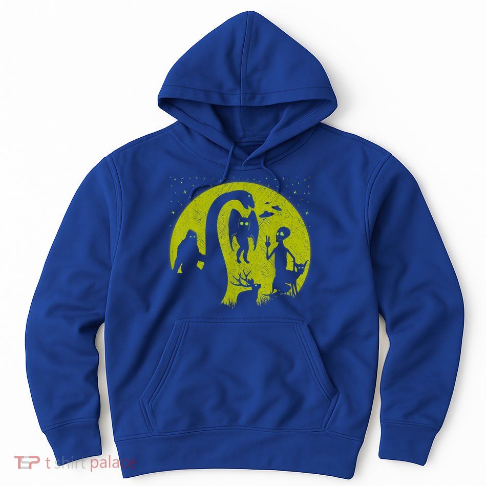 Bigfoot Loch Ness Monster And Mothman Ufos Chupacabra Alien Hoodie