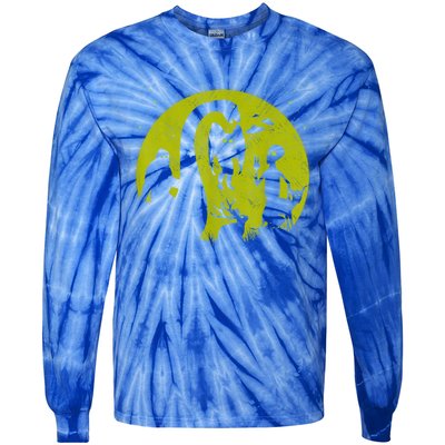 Bigfoot Loch Ness Monster And Mothman Ufos Chupacabra Alien Tie-Dye Long Sleeve Shirt