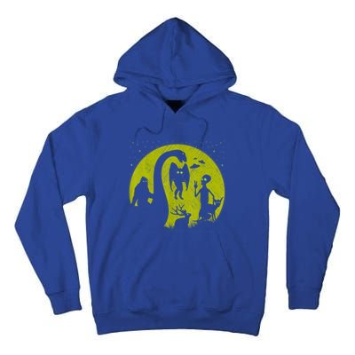 Bigfoot Loch Ness Monster And Mothman Ufos Chupacabra Alien Tall Hoodie