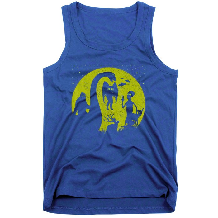 Bigfoot Loch Ness Monster And Mothman Ufos Chupacabra Alien Tank Top