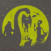 Bigfoot Loch Ness Monster And Mothman Ufos Chupacabra Alien Cotton Canvas Backpack