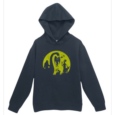 Bigfoot Loch Ness Monster And Mothman Ufos Chupacabra Alien Urban Pullover Hoodie