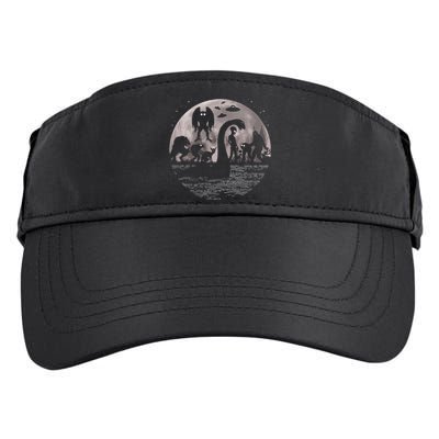 Bigfoot Loch Ness Monster Mothman And Aliens! Funny Cryptid Adult Drive Performance Visor