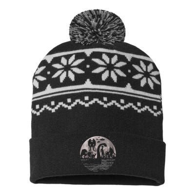 Bigfoot Loch Ness Monster Mothman And Aliens! Funny Cryptid USA-Made Snowflake Beanie