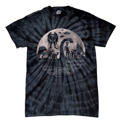 Bigfoot Loch Ness Monster Mothman And Aliens! Funny Cryptid Tie-Dye T-Shirt