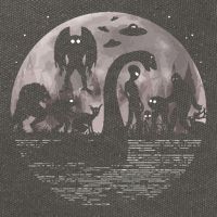Bigfoot Loch Ness Monster Mothman And Aliens! Funny Cryptid Cotton Canvas Backpack