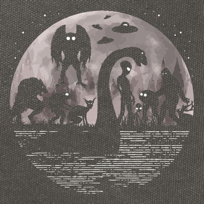 Bigfoot Loch Ness Monster Mothman And Aliens! Funny Cryptid Cotton Canvas Backpack