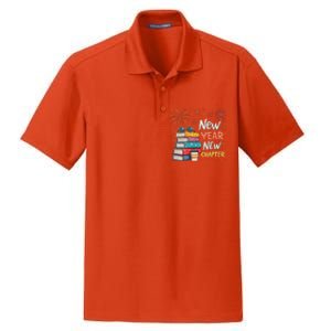 Book Lover New Year New Chapter Dry Zone Grid Polo