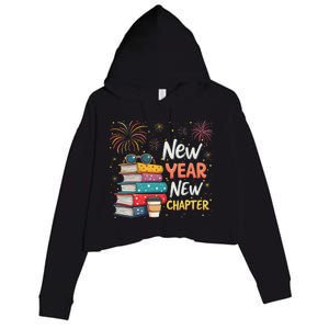 Book Lover New Year New Chapter Crop Fleece Hoodie