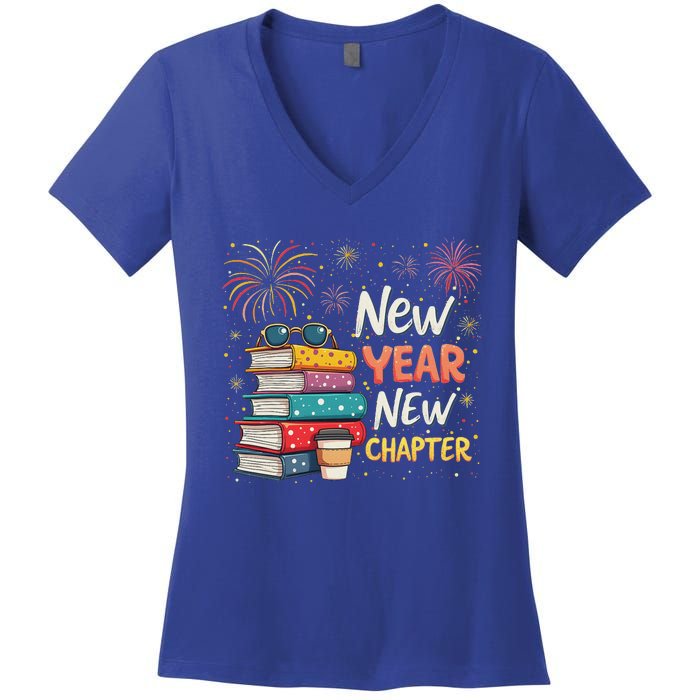 Book Lover New Year New Chapter Women's V-Neck T-Shirt