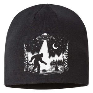 Bigfoot Loch Ness Monster & Ufo Alien Spaceship Sustainable Beanie