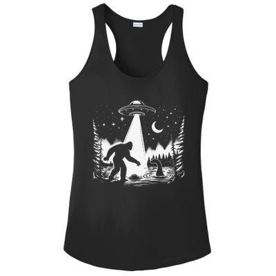 Bigfoot Loch Ness Monster & Ufo Alien Spaceship Ladies PosiCharge Competitor Racerback Tank