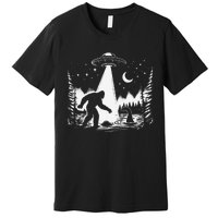 Bigfoot Loch Ness Monster & Ufo Alien Spaceship Premium T-Shirt