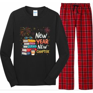 Book Lover New Year New Chapter Happy New Year 2025 Long Sleeve Pajama Set