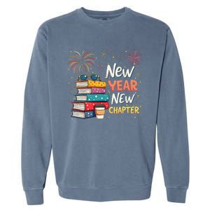 Book Lover New Year New Chapter Happy New Year 2025 Garment-Dyed Sweatshirt