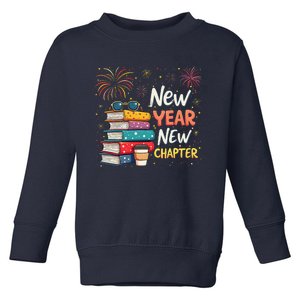 Book Lover New Year New Chapter Happy New Year 2025 Toddler Sweatshirt