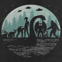 Bigfoot Loch Ness Monster With Mothman Aliens! Funny Cryptid Cool Comfort Performance Bucket Hat