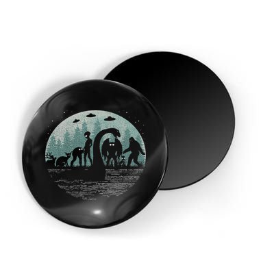 Bigfoot Loch Ness Monster With Mothman Aliens! Funny Cryptid Magnet