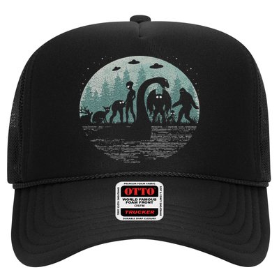 Bigfoot Loch Ness Monster With Mothman Aliens! Funny Cryptid Trucker Hat