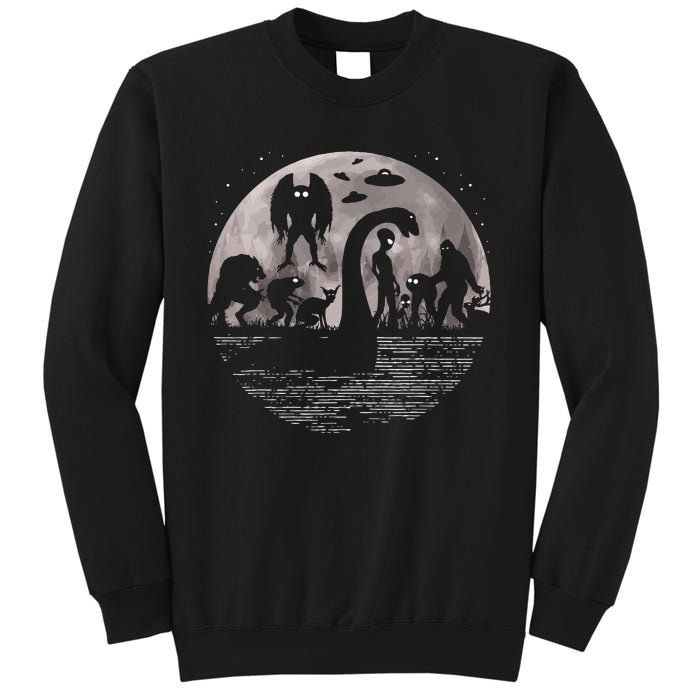 Bigfoot Loch Ness Monster Mothman And Aliens! Funny Cryptid Sweatshirt