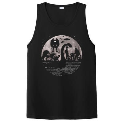 Bigfoot Loch Ness Monster Mothman And Aliens! Funny Cryptid PosiCharge Competitor Tank