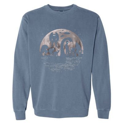 Bigfoot Loch Ness Monster Mothman And Aliens! Funny Cryptid Garment-Dyed Sweatshirt