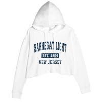 Barnegat Light New Jersey Nj Vintage Sports Crop Fleece Hoodie